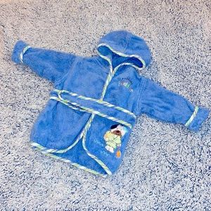 👀 4/$12 Terry Cloth Robe With Embroidered Dog